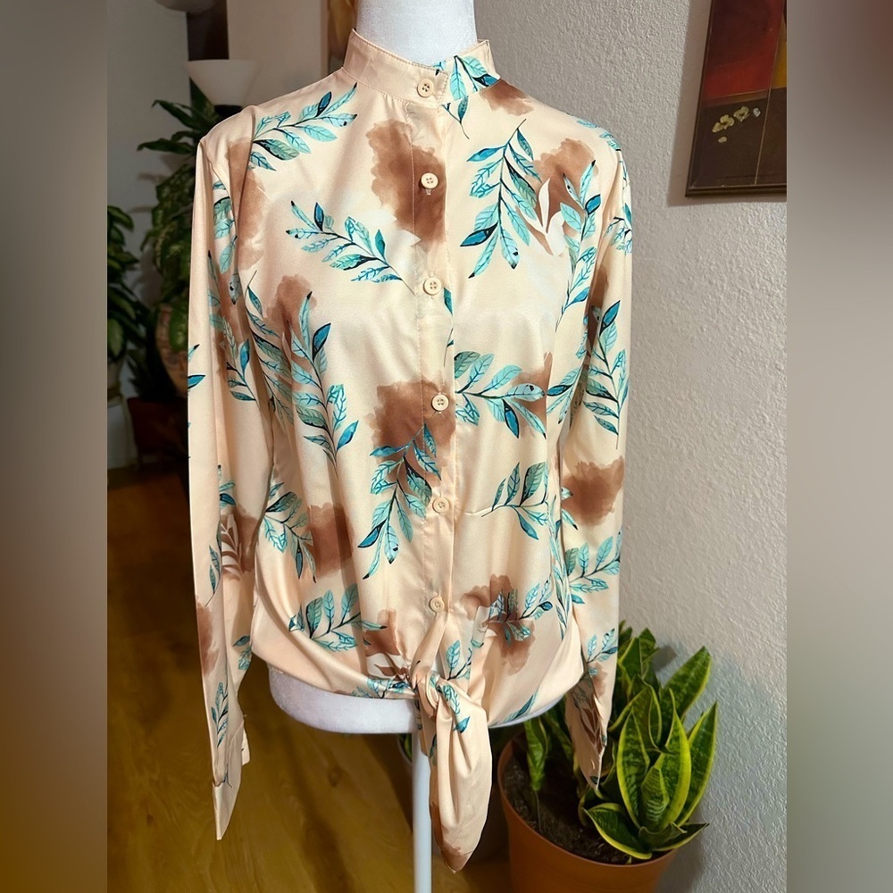 Mundefeis summer print longsleeve tops size L